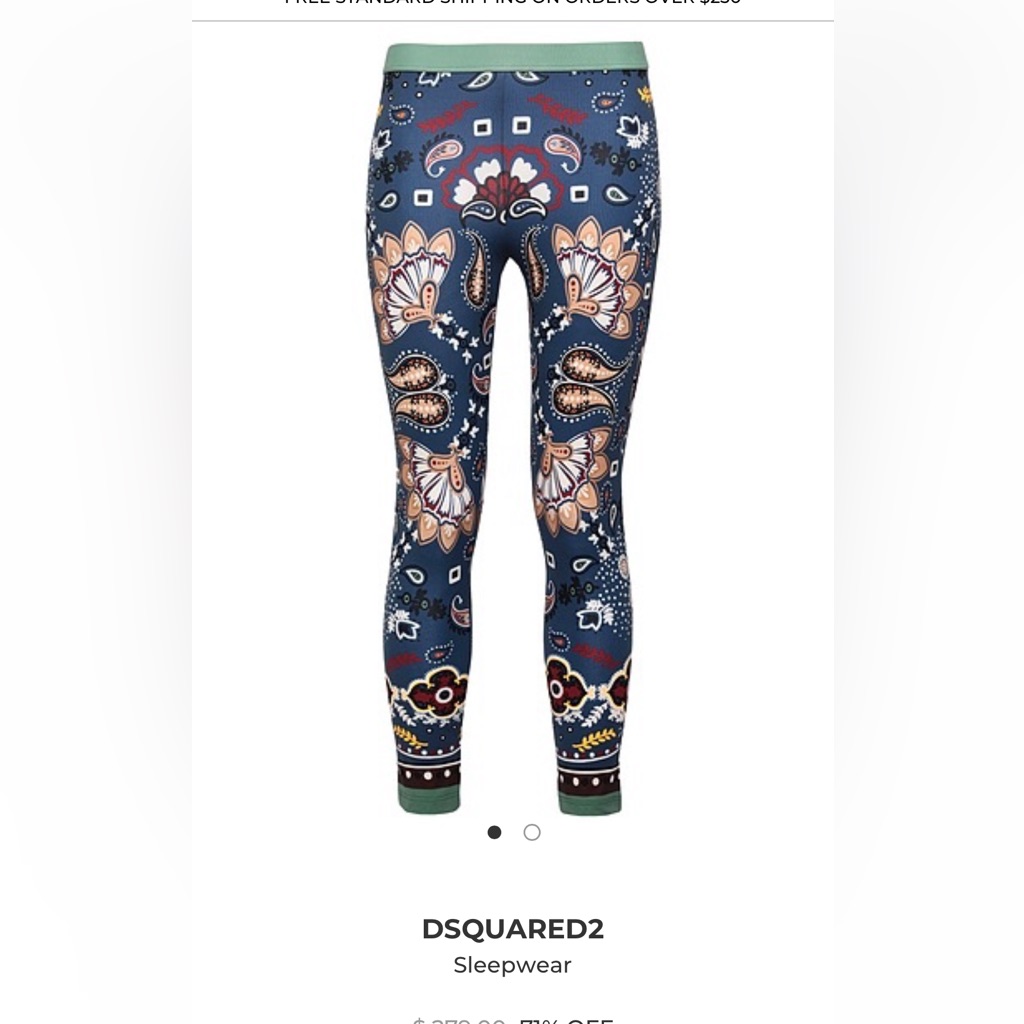Dsquared2 Slate Blue Legging, Size Medium